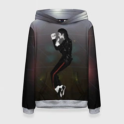 Толстовка-худи женская Michael Jackson в прыжке, цвет: 3D-меланж