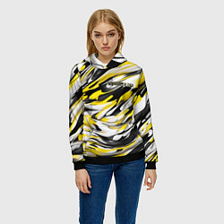 Толстовка-худи женская Жизнерадостность, цвет: 3D-черный — фото 2