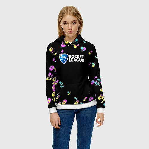 Женская толстовка Rocket League game / 3D-Белый – фото 3