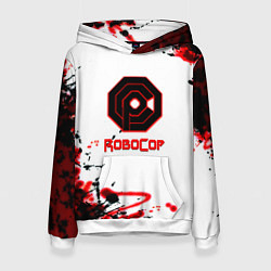 Толстовка-худи женская Robocop краски, цвет: 3D-белый