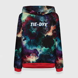 Толстовка-худи женская Tie - dye, цвет: 3D-красный