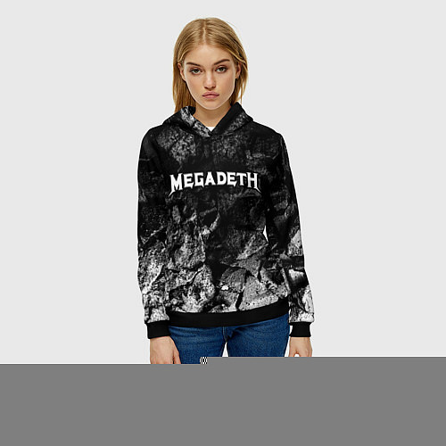 Женская толстовка Megadeth black graphite / 3D-Черный – фото 3