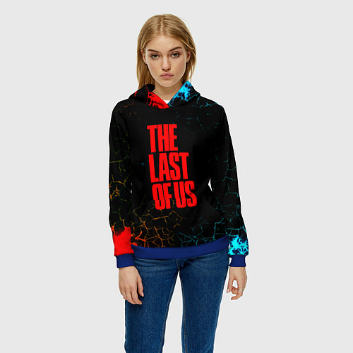 Женская толстовка Одни из нас текстура зомби / 3D-Синий – фото 3