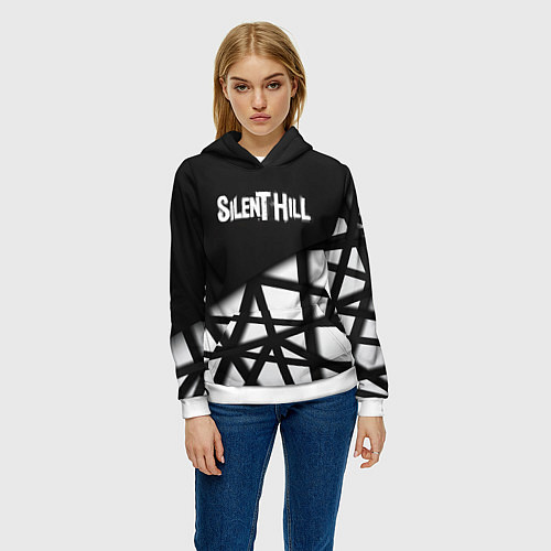 Женская толстовка Silent Hill геометрия / 3D-Белый – фото 3