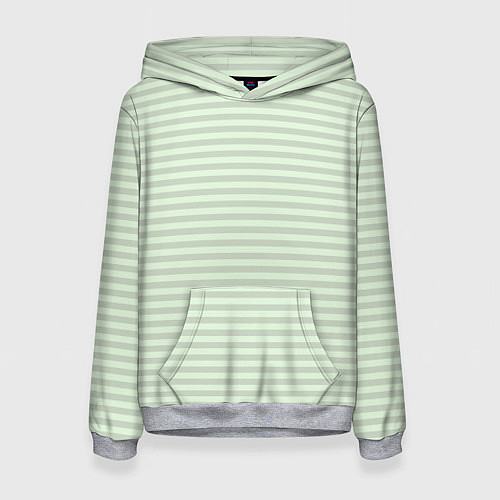 Женская толстовка Светлый мятный в полоску / 3D-Меланж – фото 1