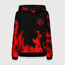 Женская толстовка Linkin Park красный огонь лого