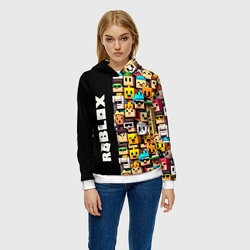 Женская толстовка Roblox - game / 3D-Белый – фото 3