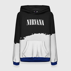 Толстовка-худи женская Nirvana текстура, цвет: 3D-синий