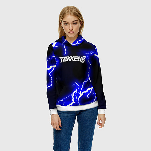 Женская толстовка Tekken молнии / 3D-Белый – фото 3