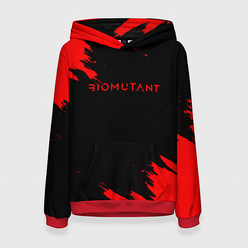 Женская толстовка Биомутант краски красные / 3D-Красный – фото 1