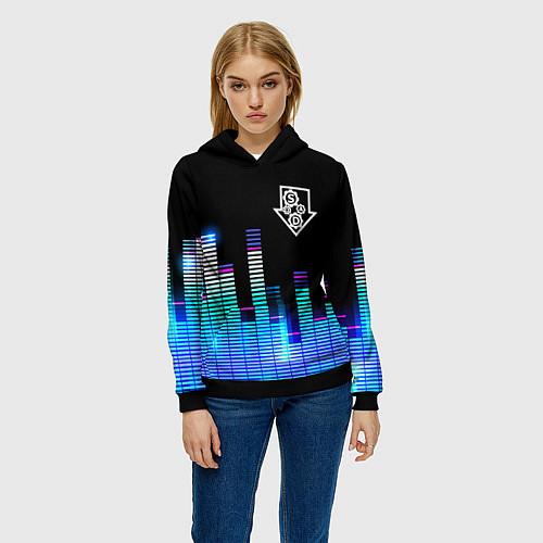 Женская толстовка System of a Down эквалайзер / 3D-Черный – фото 3