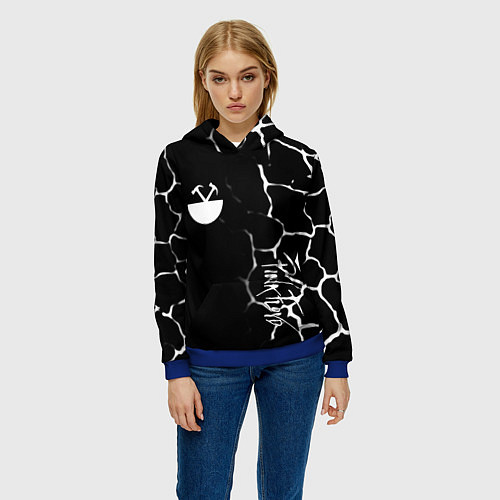 Женская толстовка Pink floyd текстура рок / 3D-Синий – фото 3