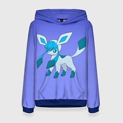 Толстовка-худи женская Glaceon Pokemon, цвет: 3D-синий