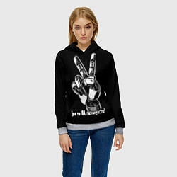 Толстовка-худи женская Два по 100 пожалуйста, цвет: 3D-меланж — фото 2