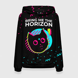 Толстовка-худи женская Bring Me the Horizon - rock star cat, цвет: 3D-черный