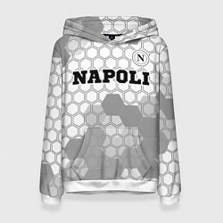 Толстовка-худи женская Napoli sport на светлом фоне посередине, цвет: 3D-белый