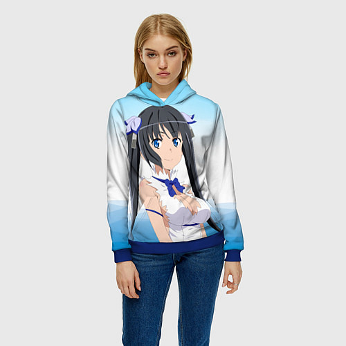 Женская толстовка Гестия из Данмачи / 3D-Синий – фото 3