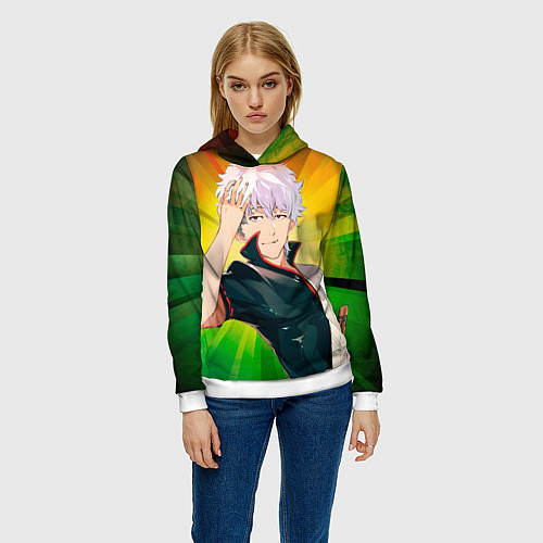 Женская толстовка Гинтоки Саката из Гинтамы / 3D-Белый – фото 3