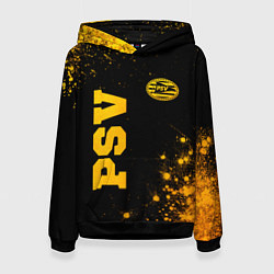 Толстовка-худи женская PSV - gold gradient вертикально, цвет: 3D-черный