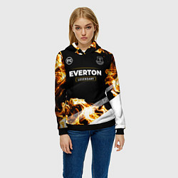 Толстовка-худи женская Everton legendary sport fire, цвет: 3D-черный — фото 2