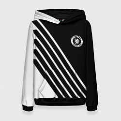 Толстовка-худи женская Chelsea football club sport, цвет: 3D-черный