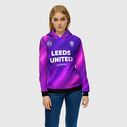 Женская толстовка Leeds United legendary sport grunge / 3D-Черный – фото 3