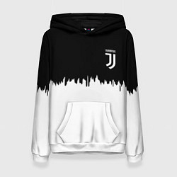 Толстовка-худи женская Juventus белый огонь текстура, цвет: 3D-белый