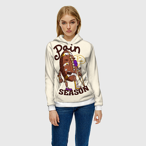 Женская толстовка Сезон боли / 3D-Белый – фото 3