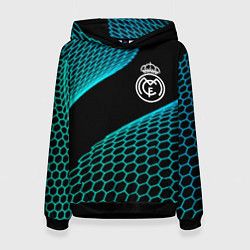 Толстовка-худи женская Real Madrid football net, цвет: 3D-черный