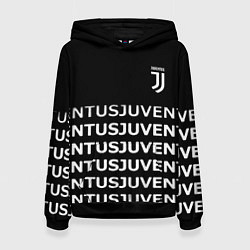 Толстовка-худи женская Juventus pattern fc club steel, цвет: 3D-черный