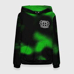Толстовка-худи женская Bayer 04 sport halftone, цвет: 3D-черный