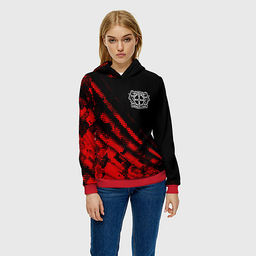 Женская толстовка Bayer 04 sport grunge / 3D-Красный – фото 3