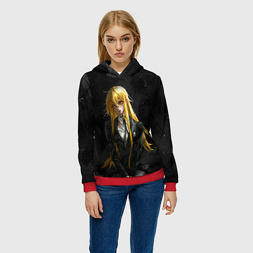 Женская толстовка Гидо - Ведьма и чудовище / 3D-Красный – фото 3