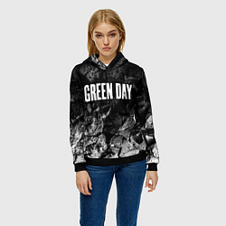 Толстовка-худи женская Green Day black graphite, цвет: 3D-черный — фото 2