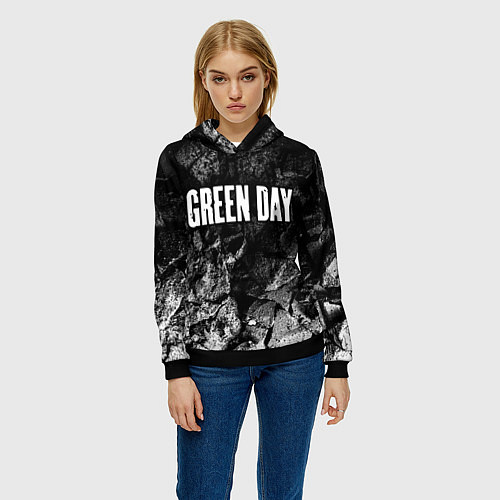 Женская толстовка Green Day black graphite / 3D-Черный – фото 3