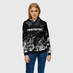 Толстовка-худи женская Foo Fighters black graphite, цвет: 3D-черный — фото 2