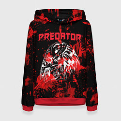 Толстовка-худи женская Predator blood, цвет: 3D-красный