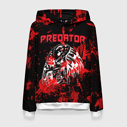 Толстовка-худи женская Predator blood, цвет: 3D-белый