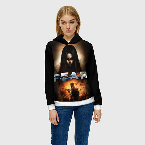 Женская толстовка FEAR - project origin / 3D-Белый – фото 3