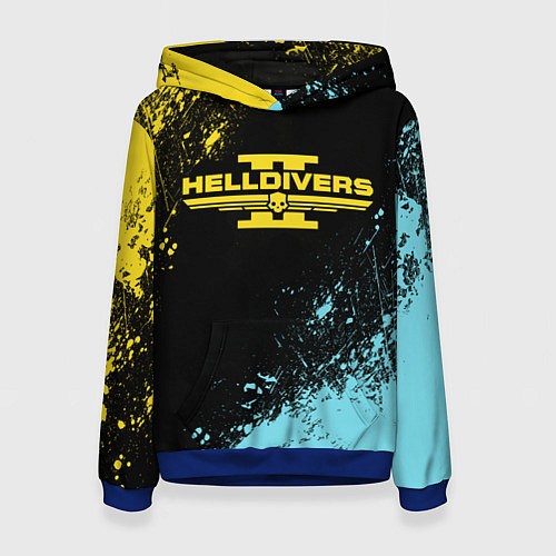 Женская толстовка Helldivers 2: Skull Logo / 3D-Синий – фото 1