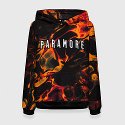 Толстовка-худи женская Paramore red lava, цвет: 3D-черный