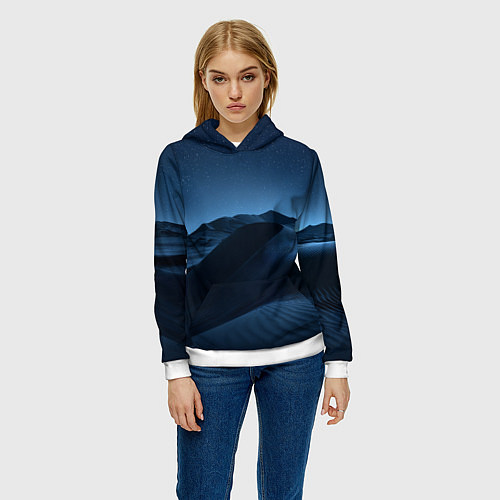 Женская толстовка Дюна - звездное небо / 3D-Белый – фото 3