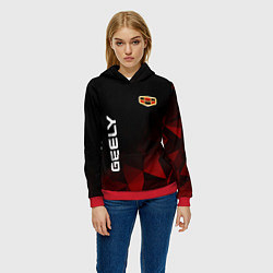 Толстовка-худи женская Geely, цвет: 3D-красный — фото 2