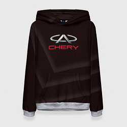 Толстовка-худи женская Cherry - logo, цвет: 3D-меланж
