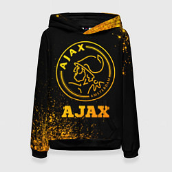 Толстовка-худи женская Ajax - gold gradient, цвет: 3D-черный