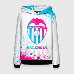 Толстовка-худи женская Valencia neon gradient style, цвет: 3D-черный