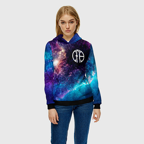 Женская толстовка Pantera space rock / 3D-Черный – фото 3