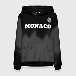 Толстовка-худи женская Monaco sport на темном фоне посередине, цвет: 3D-черный