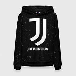 Толстовка-худи женская Juventus sport на темном фоне, цвет: 3D-черный