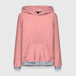 Толстовка-худи женская Текстурный бледно-красный, цвет: 3D-меланж